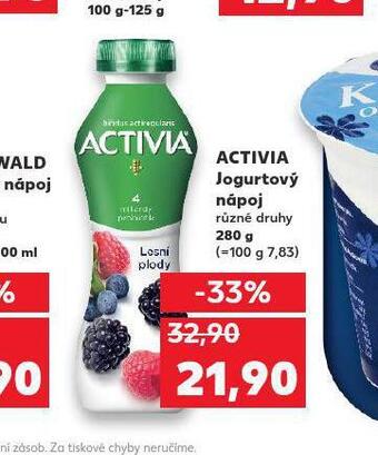Kaufland Activia jogurtový nápoj nabídka