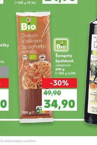 Kaufland Špaldové spagety nabídka