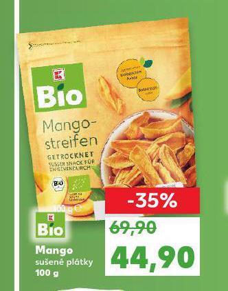 Kaufland Mango sušené plátky nabídka