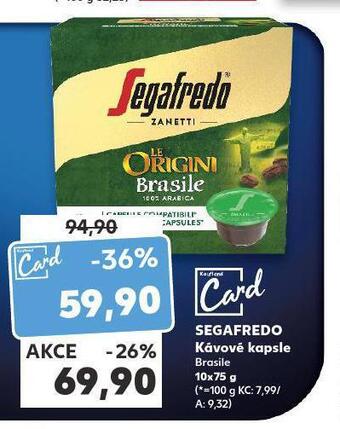 Kaufland Segafredo kávové kapsle nabídka