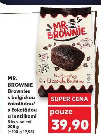 Brownies s čokoládou a lentilkami