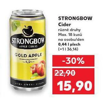 Kaufland Strongbow cider nabídka