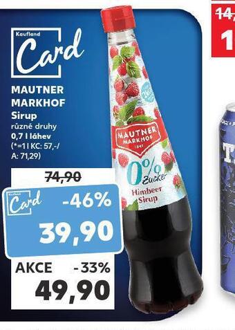 Kaufland Mautner markhof sirup nabídka
