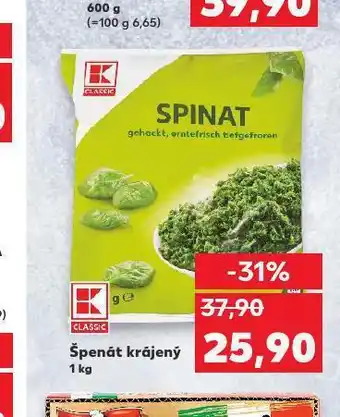 Kaufland Špenát krájený nabídka