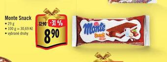 Jip Monte snack nabídka