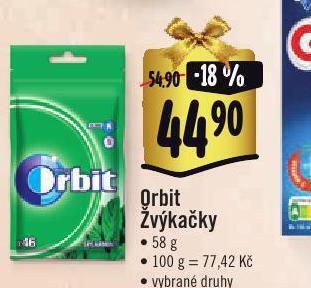 Jip Orbit žvýkačky nabídka