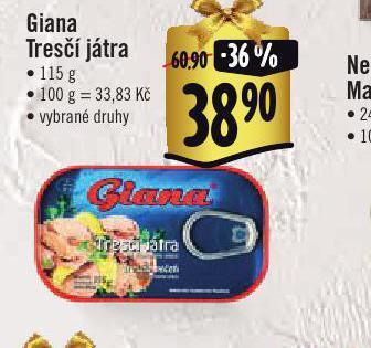 Jip Giana tresčí játra nabídka