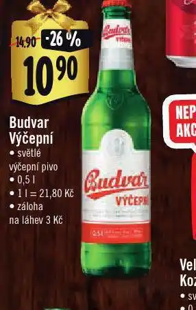 Jip Pivo budvar výčepní nabídka