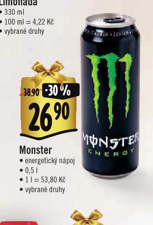 Jip Monster energy drink nabídka