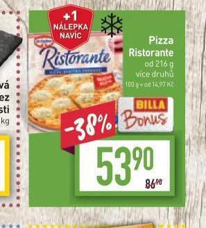 Billa Pizza ristorante nabídka