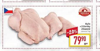 Billa Kuře + 2 čtvrtky nabídka
