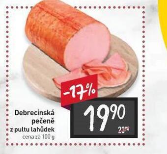 Billa Debrecínská pečeně nabídka