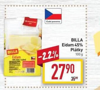 Billa Billa eidam 45% plátky nabídka