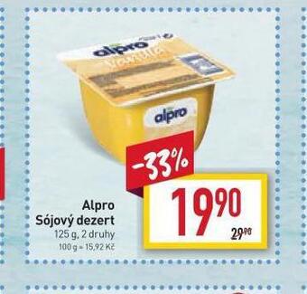 Billa Alpro sójový dezert nabídka