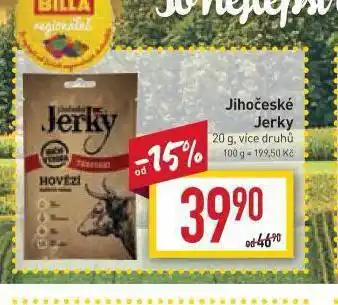 Billa Jihočeské jerky nabídka