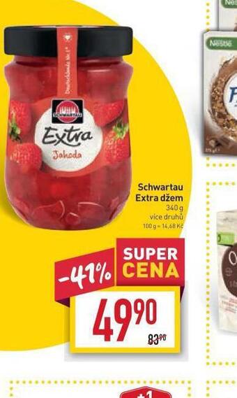 Billa Schwartau extra džem nabídka