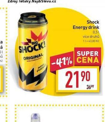 Billa Big shock energy drink nabídka