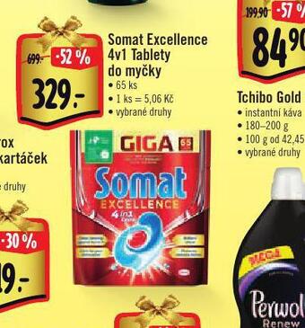 Albert Somat excellence 4v1 tablety do myčky nabídka