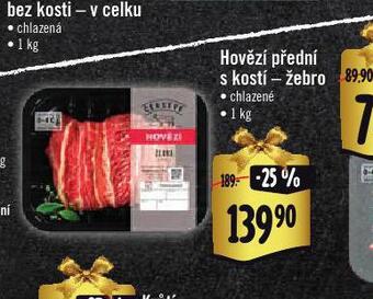Albert Hovězí přední s kostí - žebro nabídka