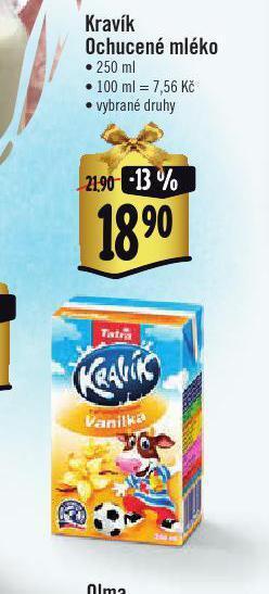 Albert Kravík ochucené mléko nabídka