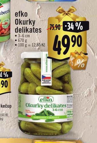Albert Efko okurky delikates nabídka