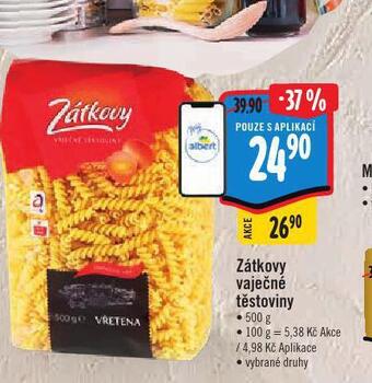 Albert Zátkovy vaječné těstoviny nabídka