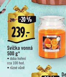 Albert Svíčka vonná nabídka
