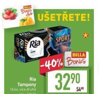 Billa Ria tampony nabídka