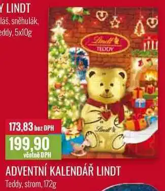 Ratio Adventní kalendář lindt, 172 g nabídka