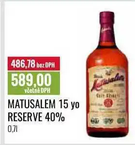 Ratio Matusalem 15 yo reserve 40%, 0,7 l nabídka