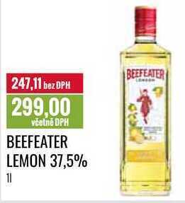 Ratio Beefeater lemon 37,5%, 1 l nabídka