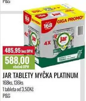 Ratio Jar tablety myčka platinum 168ks, 136ks nabídka