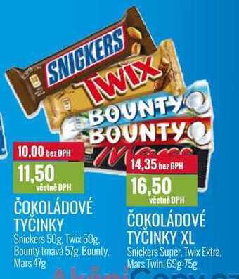 Ratio Čokoládové tyčinky xl, 69g-75g nabídka
