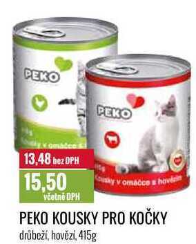 Ratio Peko kousky pro kočky, 415g nabídka