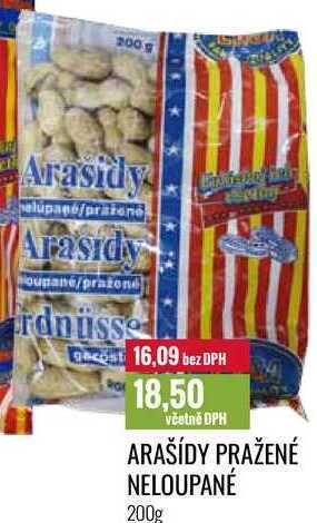 Ratio Arašídy pražené neloupané 200g nabídka
