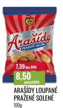 Ratio Arašídy loupané pražené solené 100g nabídka