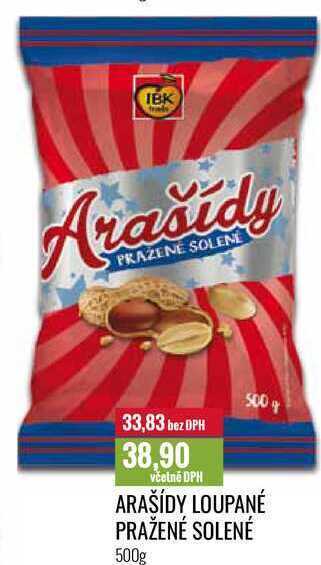 Ratio Arašídy loupané pražené solené 500g nabídka