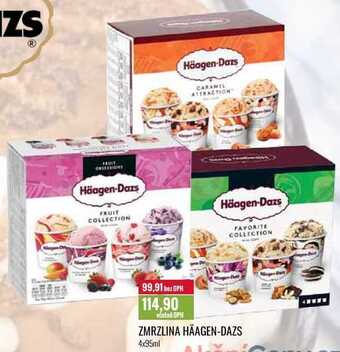 Ratio Zmrzlina häagen-dazs 4x 95ml nabídka
