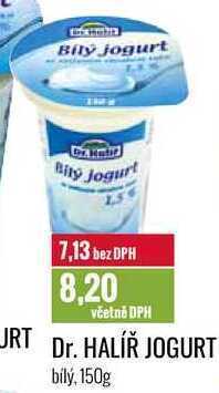 Ratio Dr. halíř jogurt bílý, 150g nabídka