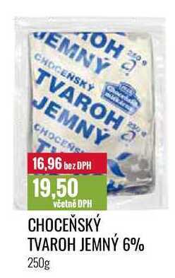 Ratio Choceňský tvaroh jemný 6% 250g nabídka