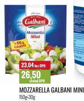 Ratio Mozzarella galbani mini 150g+30g nabídka