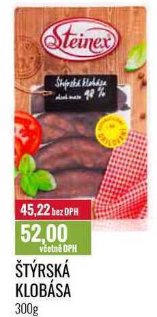 Ratio Štýrská klobása 300g nabídka