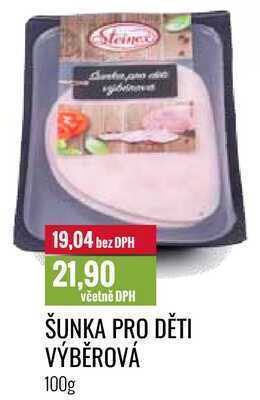 Ratio Šunka pro děti výběrová 100g nabídka