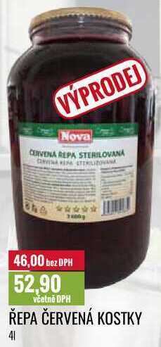 Řepa červená kostky 4 l