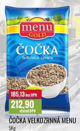 Ratio Čočka velkozrnná menu 5kg nabídka