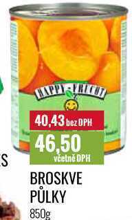 Ratio Broskve půlky 850g nabídka