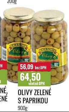 Ratio Olivy zelené s paprikou 900g nabídka