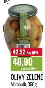 Ratio Olivy zelené mamouth, 360g nabídka