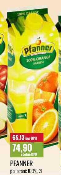 Ratio Pfanner pomeranč 100%, 2 l nabídka