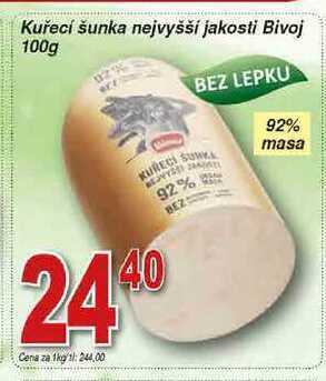 Hruška Bivoj kuřecí šunka nejvyšší jakosti 100g nabídka